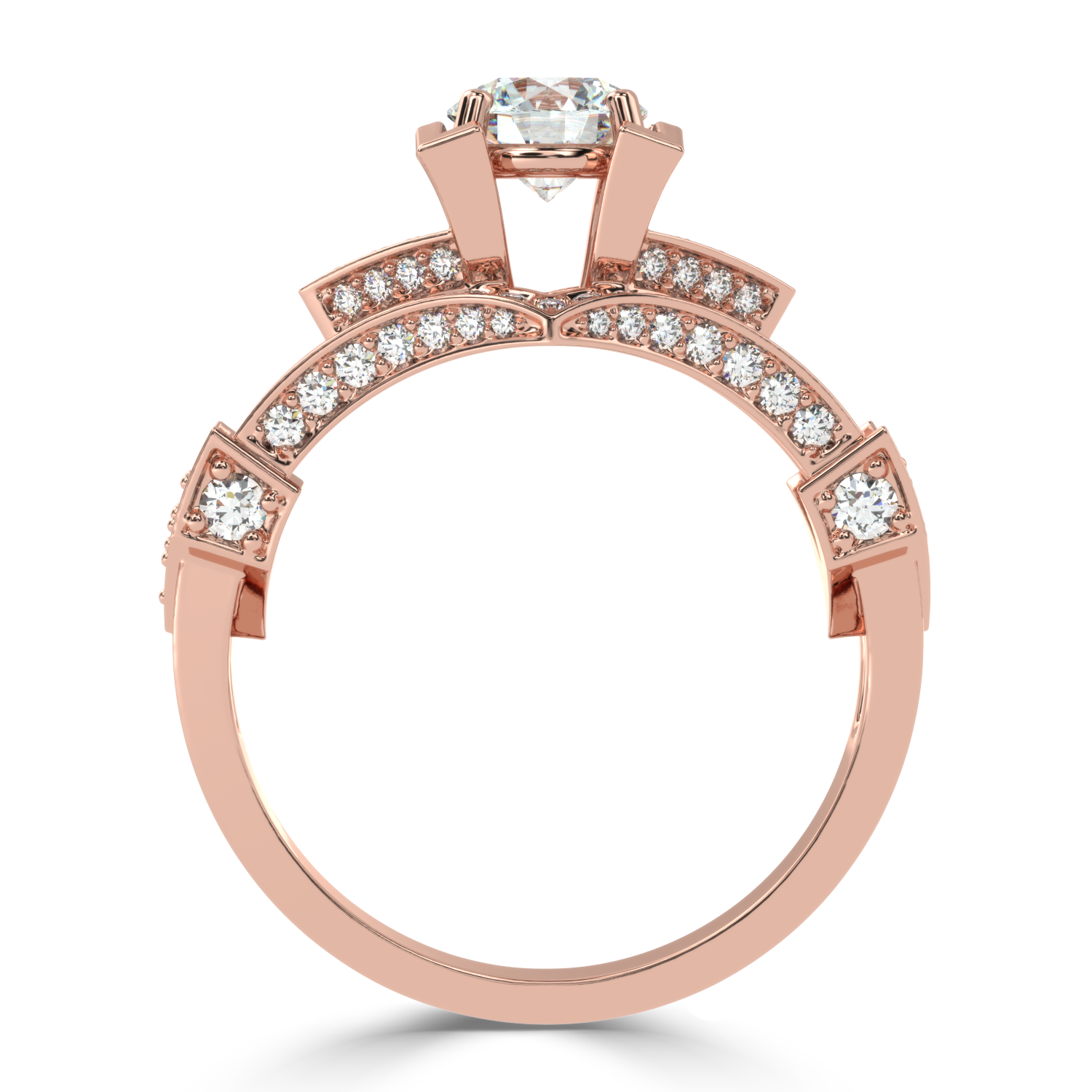 Buy 1.43Ct Pave Natural Diamond Ring | SolitaireKart